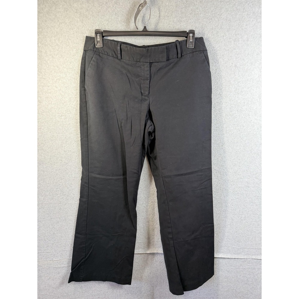 Worthington Pants Womens 14 Black Modern Fit Stretch Twill Dress Work Office